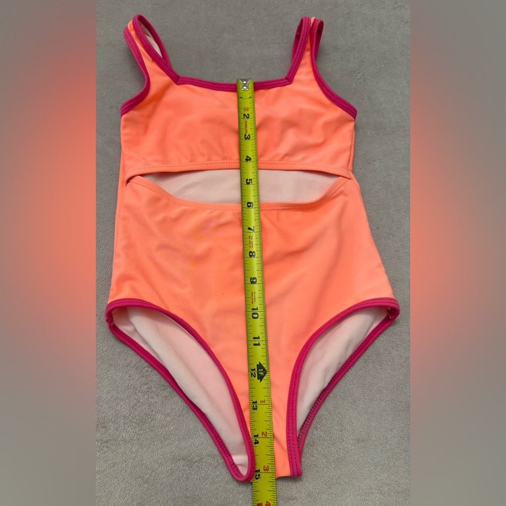 Girls Size 6 Swimsuit Lot 2Pc One Piece Pink Orange Summer Pool Beach Bundle - Picture 9 of 9